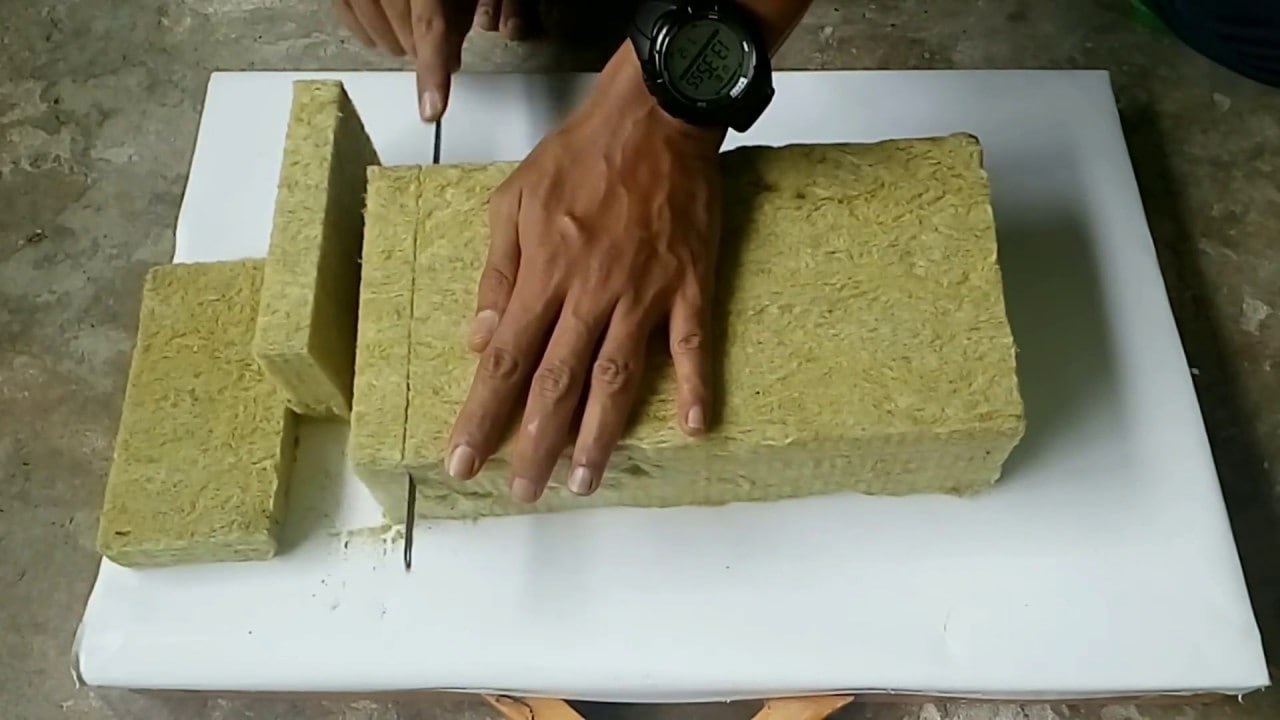 cara memotong rockwool