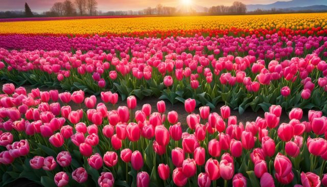 warna-warni bunga tulip