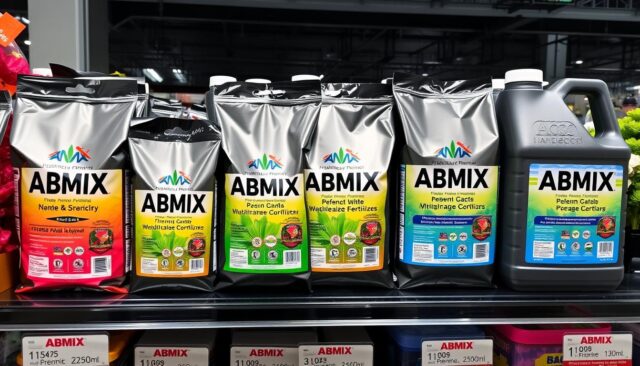 Berbagai kemasan Pupuk ABMIX Kualitas Premium yang tersedia di pasaran Berbagai kemasan Pupuk ABMIX Kualitas Premium yang tersedia di pasaran