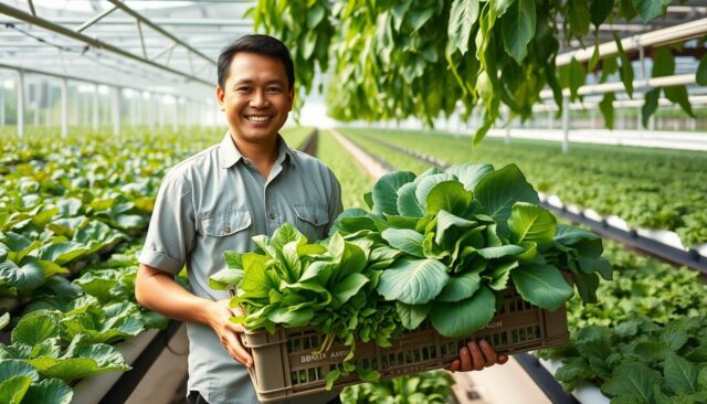 Petani sukses dengan hasil panen melimpah berkat Pupuk ABMIX Kualitas Premium Petani sukses dengan hasil panen melimpah berkat Pupuk ABMIX Kualitas Premium