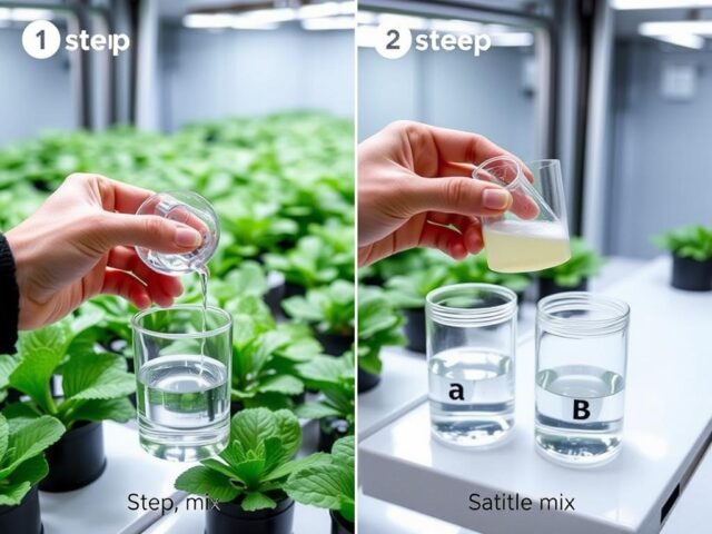 Proses pencampuran Pupuk ABMIX Premium untuk sistem hidroponik Proses pencampuran Pupuk ABMIX Premium untuk sistem hidroponik