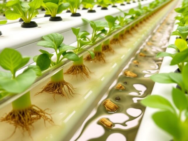 Sistem hidroponik NFT (Nutrient Film Technique)