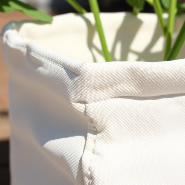 Detail material planter bag berkualitas dengan jahitan kuat