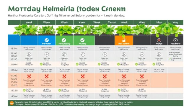 Jadwal perawatan bulanan untuk kebun vertikal balkon 1 meter Jadwal perawatan bulanan untuk kebun vertikal balkon 1 meter