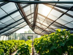 Jaring Paranet: Panduan Lengkap untuk Perlindungan dan Optimalisasi Pertumbuhan Tanaman Jaring Paranet diaplikasikan pada greenhouse untuk melindungi tanaman dari sinar matahari berlebih