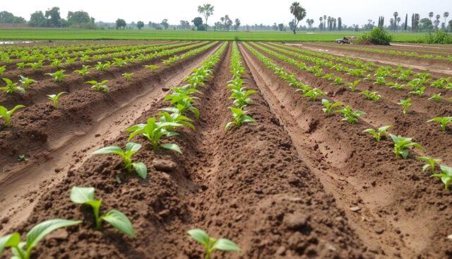 Lahan yang telah diolah dan dibuat bedengan untuk budidaya cabai rawit merah