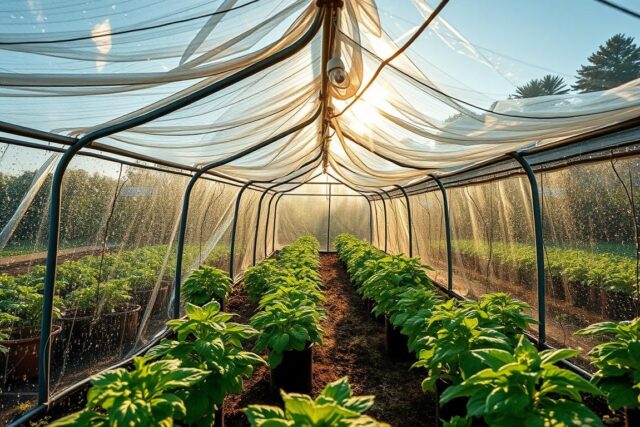 Plastik UV greenhouse melindungi tanaman dari cuaca ekstrem