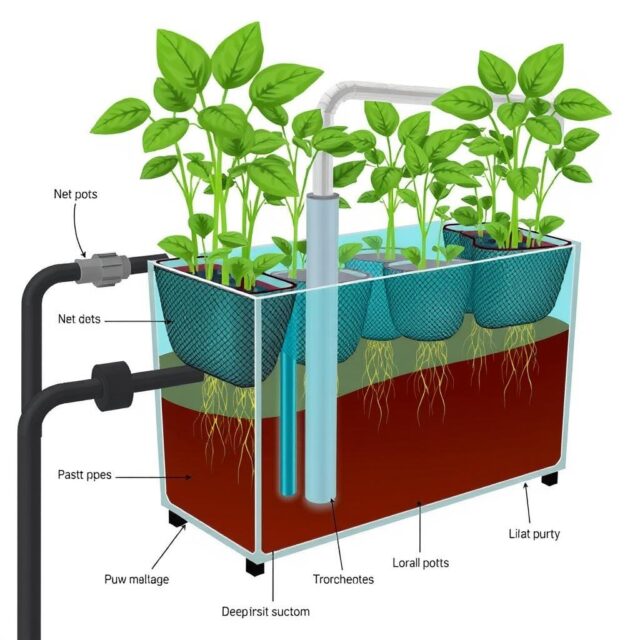 Starter kit hidroponik dengan sistem DFT untuk pemula