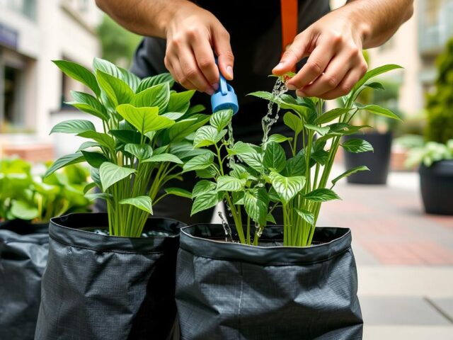 Teknik penyiraman yang tepat untuk tanaman dalam planter bag