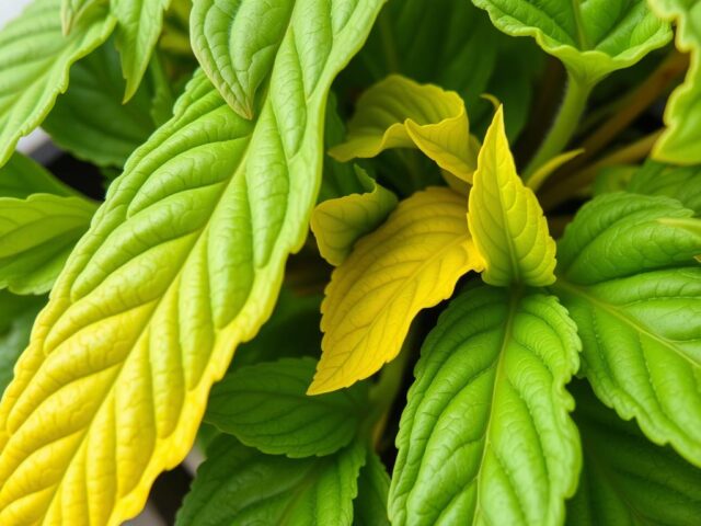 Daun tanaman hidroponik menguning karena kekurangan nutrisi
