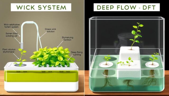 Ilustrasi dua sistem hidroponik sederhana untuk pemula: sistem sumbu dan DFT sebagai bagian dari Roadmap 30 Hari Belajar Hidroponik Ilustrasi dua sistem hidroponik sederhana untuk pemula: sistem sumbu dan DFT sebagai bagian dari Roadmap 30 Hari Belajar Hidroponik