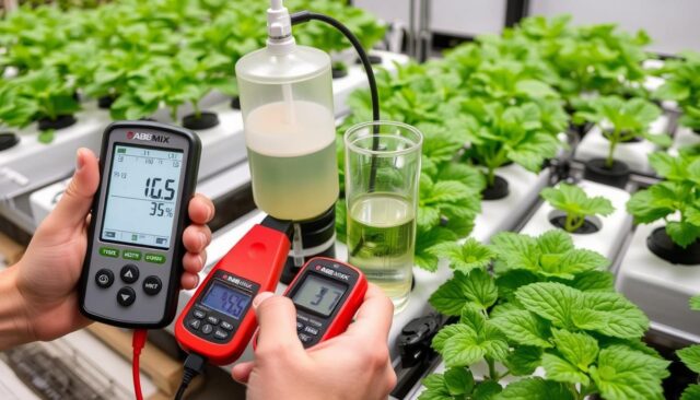 Pemantauan kualitas nutrisi AB Mix pada sistem hidroponik Pemantauan kualitas nutrisi AB Mix pada sistem hidroponik