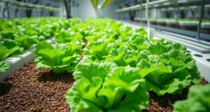 Cocopeat Murni vs Campuran (Perlite/Vermikulit): Mana Paling Stabil? Tanaman hidroponik tumbuh subur dalam media Cocopeat Murni